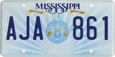 MS license plate AJA861