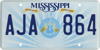 MS license plate AJA864