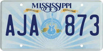 MS license plate AJA873