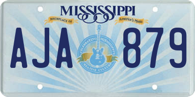 MS license plate AJA879