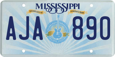 MS license plate AJA890