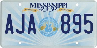 MS license plate AJA895