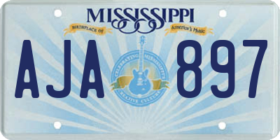 MS license plate AJA897
