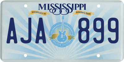 MS license plate AJA899