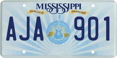 MS license plate AJA901