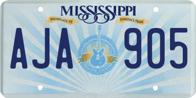 MS license plate AJA905