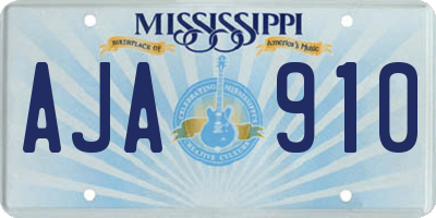 MS license plate AJA910