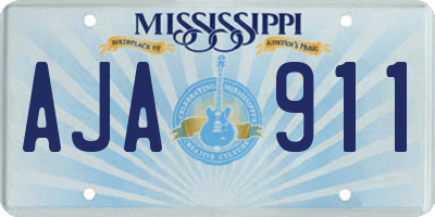 MS license plate AJA911