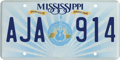 MS license plate AJA914