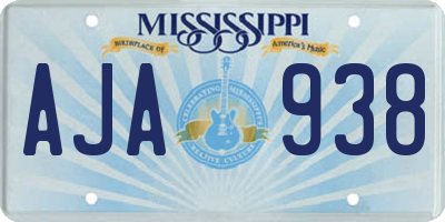 MS license plate AJA938
