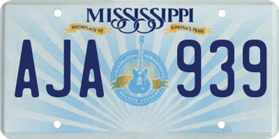 MS license plate AJA939
