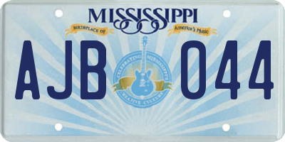 MS license plate AJB044