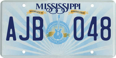 MS license plate AJB048