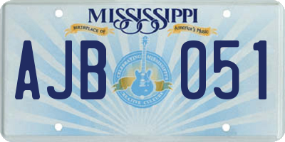 MS license plate AJB051