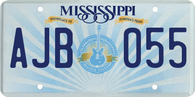 MS license plate AJB055