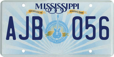 MS license plate AJB056