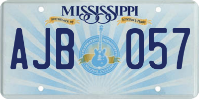 MS license plate AJB057