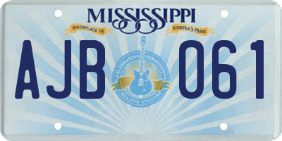 MS license plate AJB061