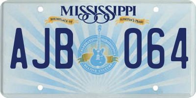 MS license plate AJB064