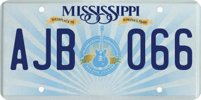 MS license plate AJB066
