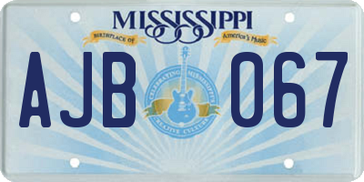 MS license plate AJB067