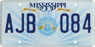 MS license plate AJB084