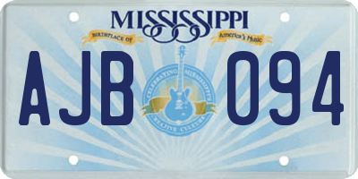 MS license plate AJB094
