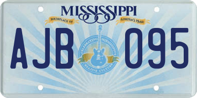 MS license plate AJB095