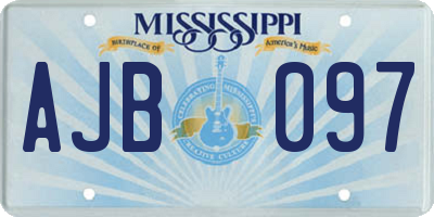 MS license plate AJB097