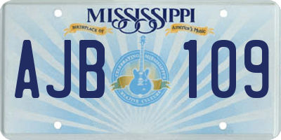 MS license plate AJB109