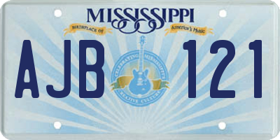 MS license plate AJB121