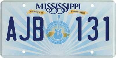 MS license plate AJB131