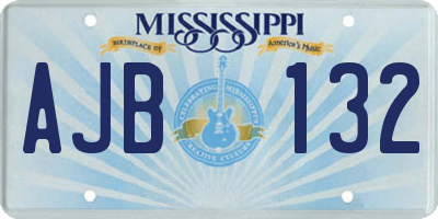 MS license plate AJB132