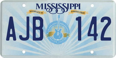 MS license plate AJB142