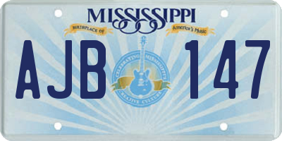 MS license plate AJB147
