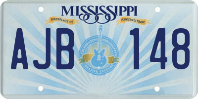 MS license plate AJB148