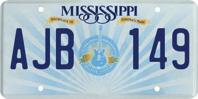 MS license plate AJB149