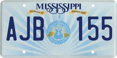 MS license plate AJB155