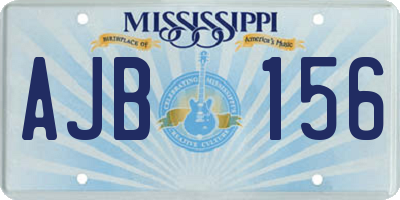 MS license plate AJB156