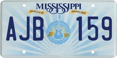 MS license plate AJB159