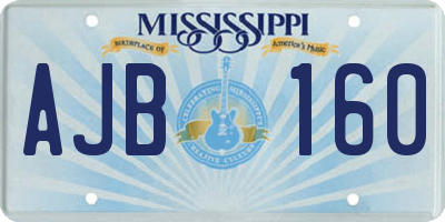 MS license plate AJB160