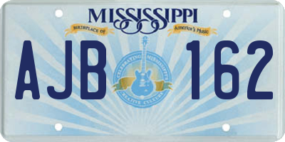MS license plate AJB162