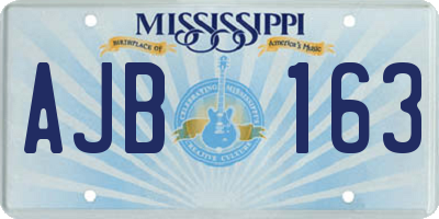 MS license plate AJB163