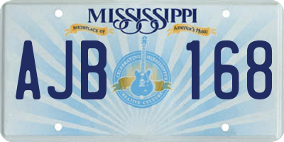 MS license plate AJB168