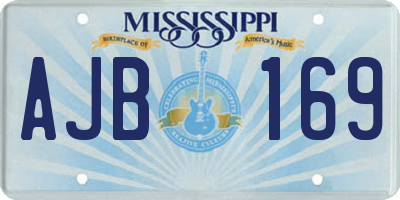 MS license plate AJB169