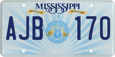 MS license plate AJB170