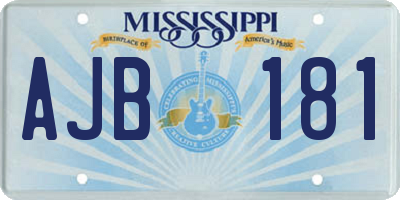 MS license plate AJB181