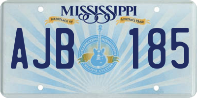 MS license plate AJB185