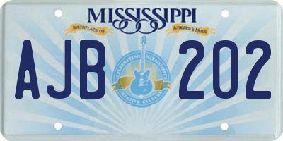 MS license plate AJB202