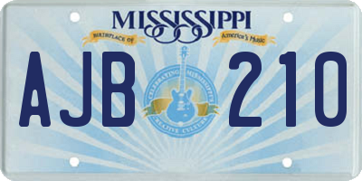 MS license plate AJB210